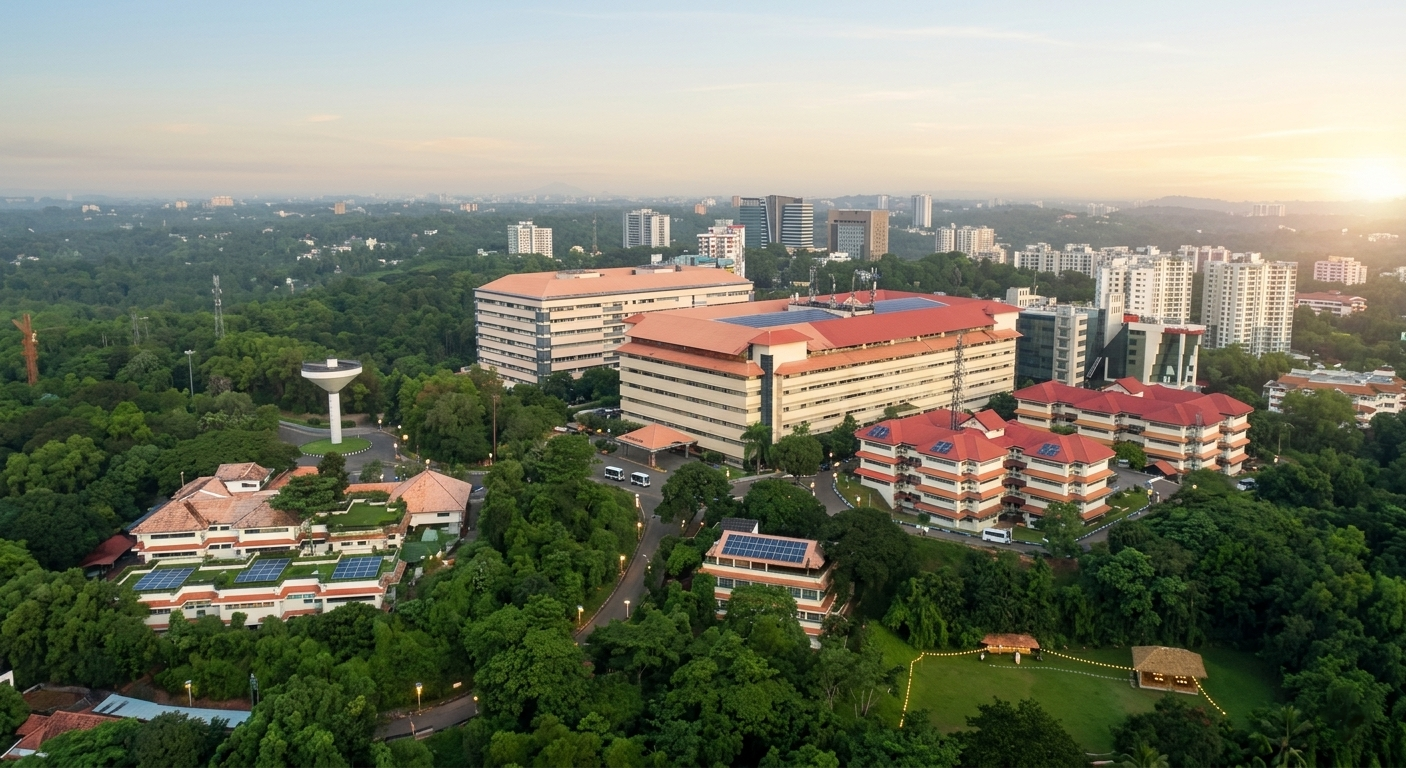Aerial view of Technopark campus, Trivandrum